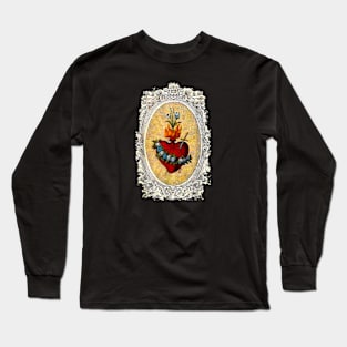 Immaculate Heart of Mary Blessed Mother Catholic Vintage Long Sleeve T-Shirt